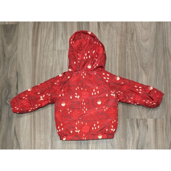 Red Dinosaur Kids Puffer Jacket - Picture 2 of 8